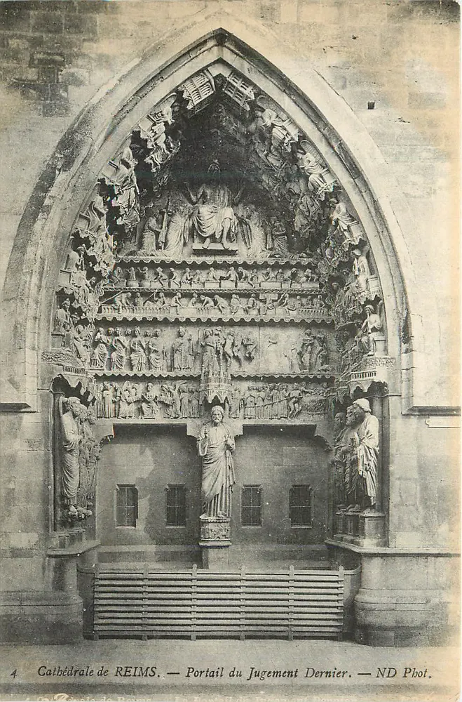 Kathedrale von REIMS — Portal des Jüngsten Gerichts — ND Fotografie - Vorderseite