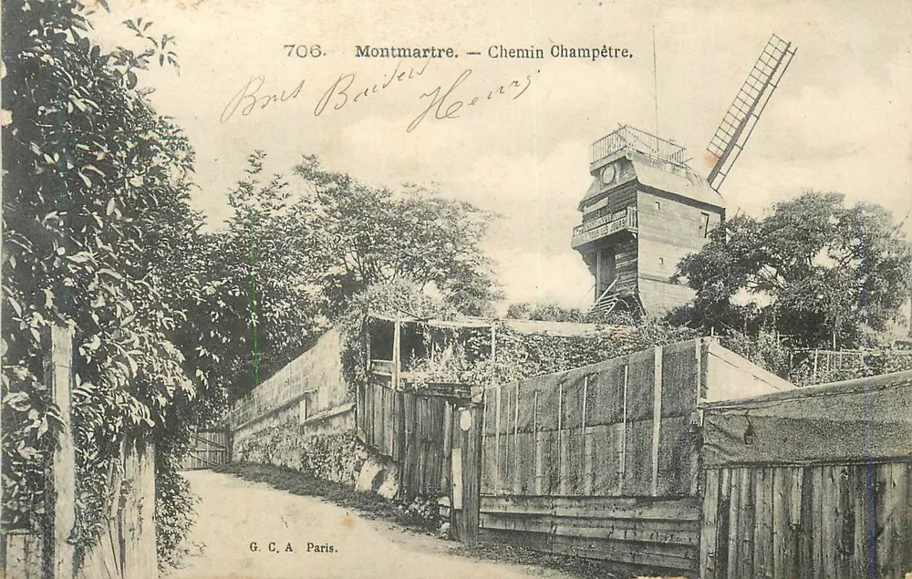 Montmartre — Caminho Campestre — Moinho de Vento - Frente
