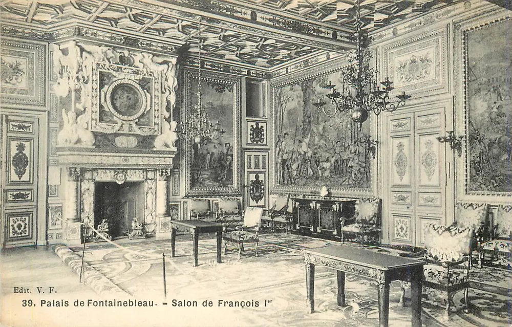 Schloss Fontainebleau — Salon de François Ier — Edit. V.F. n°39 - Vorderseite