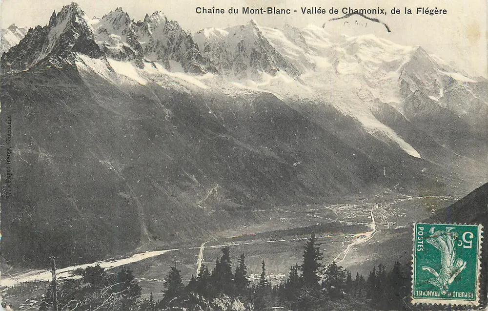 Kette des Mont-Blanc - Tal von Chamonix, Flégère — Payot Frères, Chamonix - Vorderseite