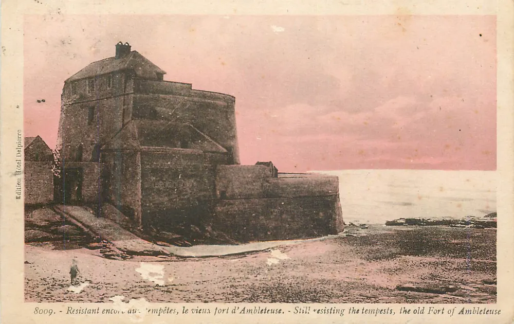 Fort d'Ambleteuse — ancien fort résistant aux tempêtes — Édition Hôtel Delpierre, n° 8009 - Anverso