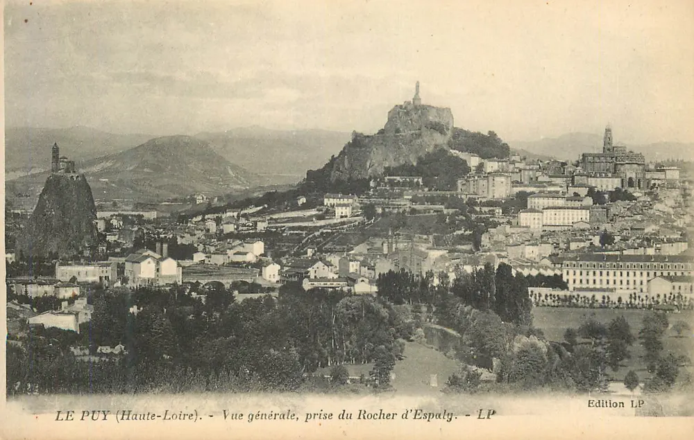 Le Puy (Haute-Loire) — Allgemeiner Blick vom Rocher d’Espaly — Edition LP - Vorderseite