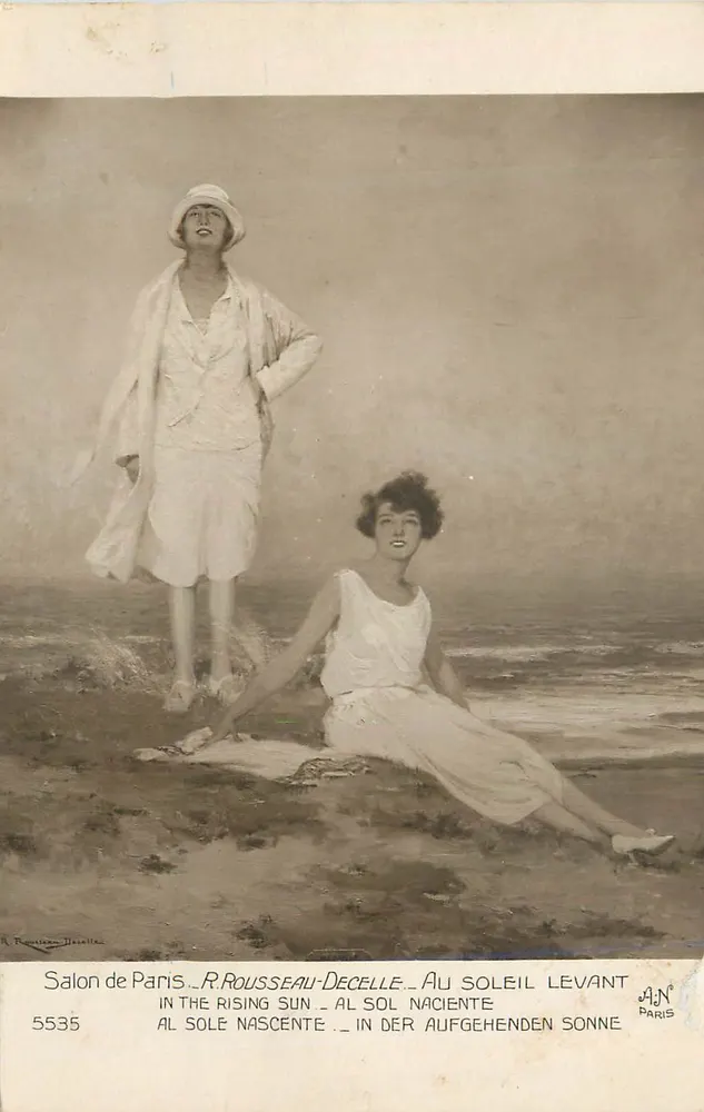 Deux femmes au lever du soleil — Salon de Paris — R. Rousseau-Decelle — n° 5535 - Recto