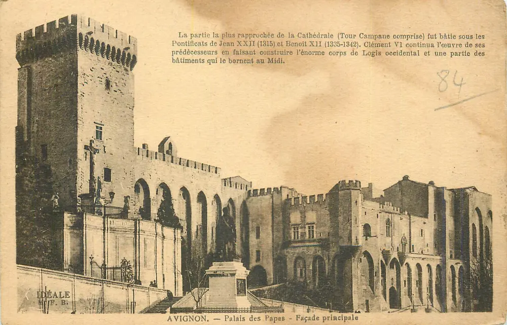 Avignone — Palazzo dei Papi — Facciata principale — Idéale F. B. - Recto