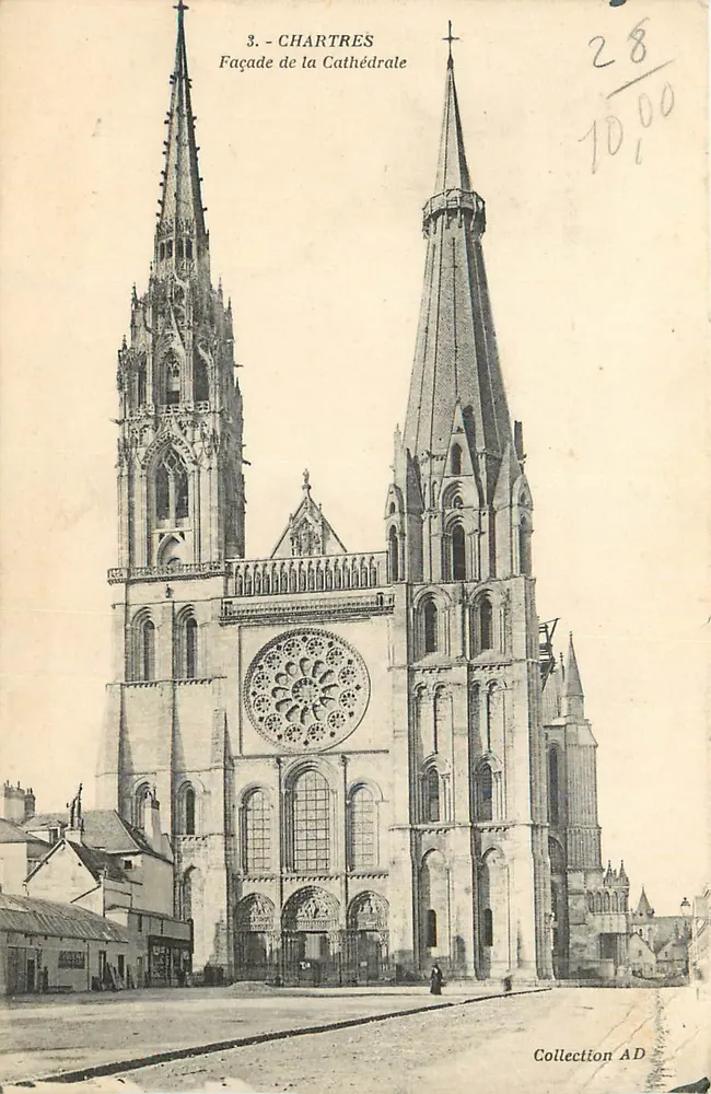 Chartres — Fachada da Catedral — Coleção AD - Frente