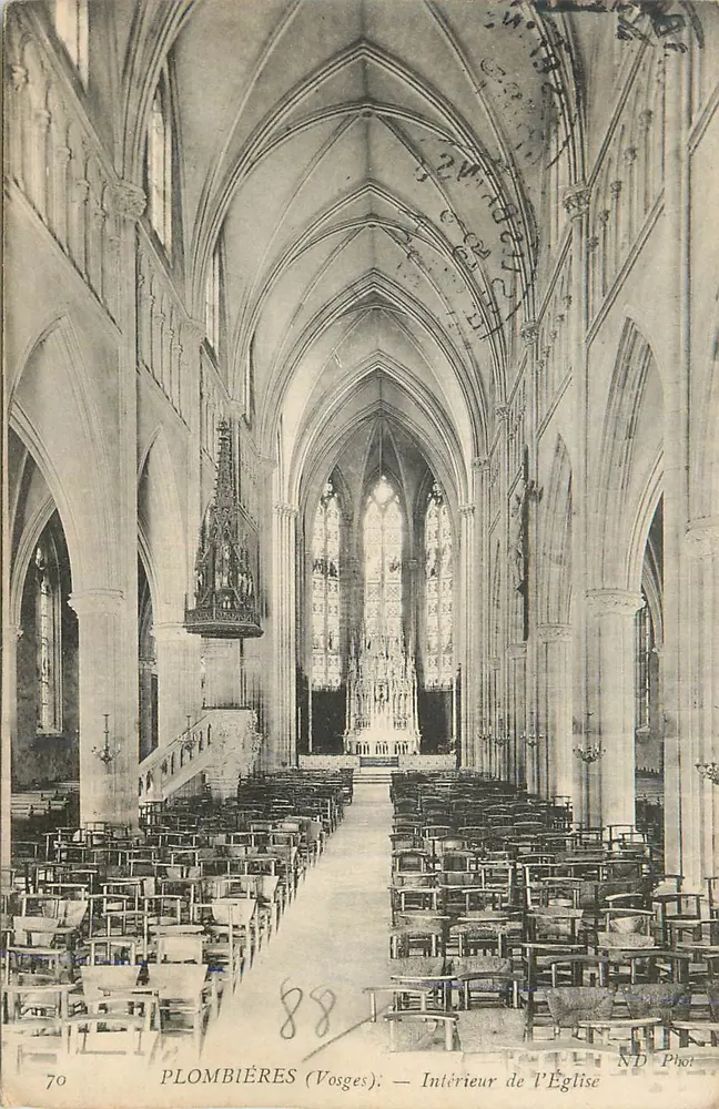 Plombières (Vosges) — Interior da Igreja — ND Phot - Frente