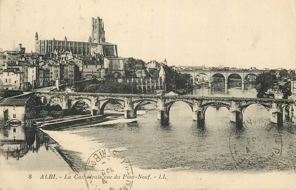 Albi - La Cathédrale vue du Pont-Neuf — LL, n°8 - Recto