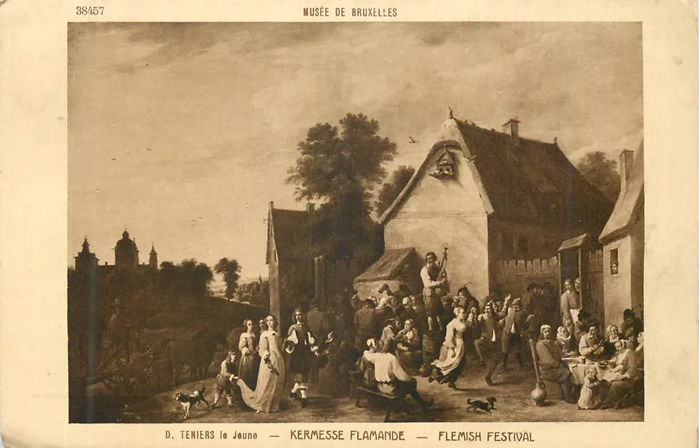 Flandrische Kermesse — D. Teniers der Jüngere — Museum von Brüssel - Vorderseite