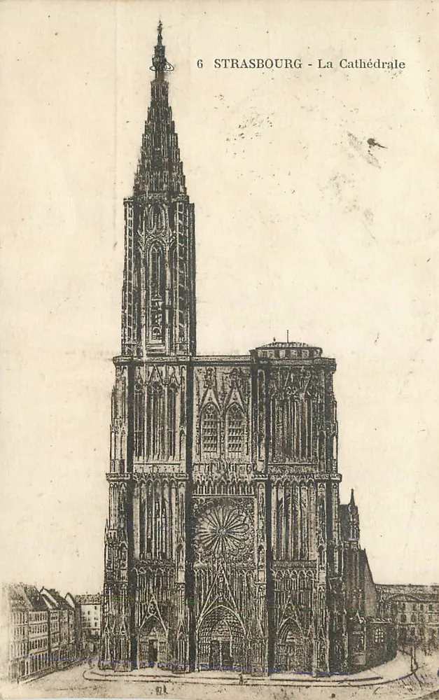 Strasbourg - A Catedral — ilustração gravada — n°6 - Frente