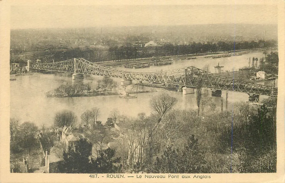 Rouen — Le Nouveau Pont aux Anglais — Éditeur anonyme, n° 487 - Recto