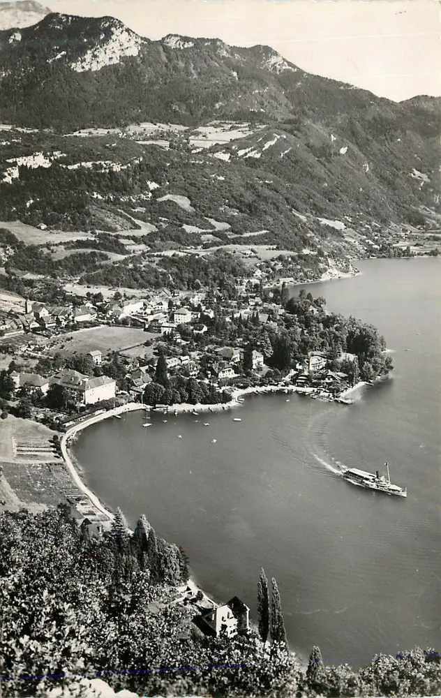 Vue aérienne du lac de Thoune — Suisse — éditeur non visible - Recto