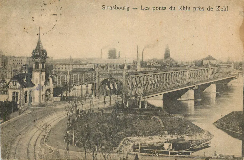Strasbourg — Les ponts du Rhin près de Kehl - Recto