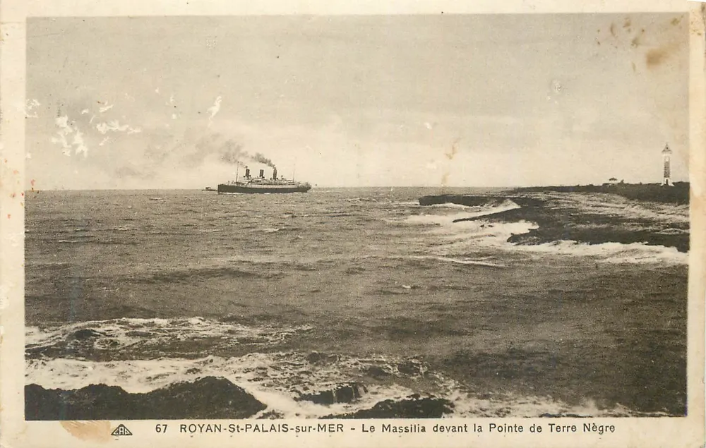 ROYAN-St-PALAIS-sur-MER — Le Massilia vor der Pointe de Terre Nègre — Verlag ARA, n° 67 - Vorderseite