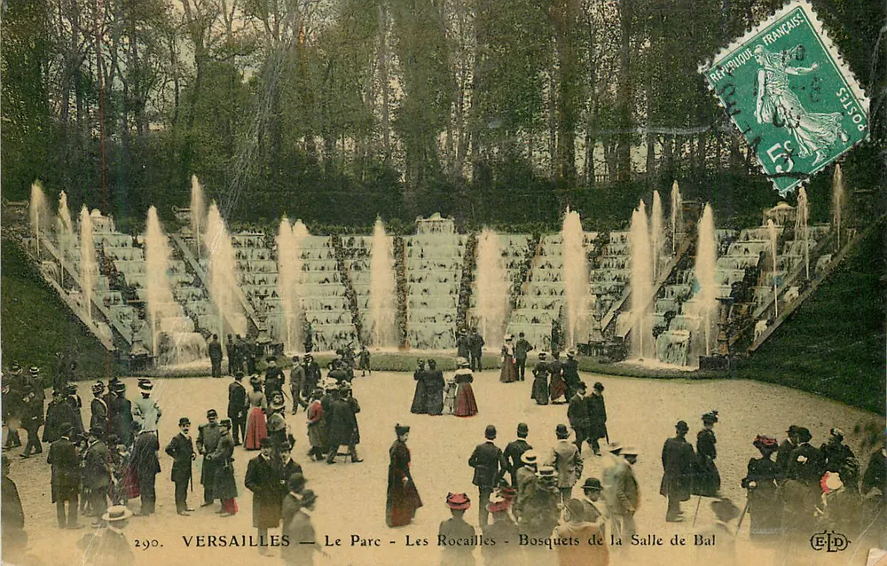 Versailles — Le Parc — Les Rocailles — Bosquets de la Salle de Bal — Éditeur E.P.D. n°290 - Recto