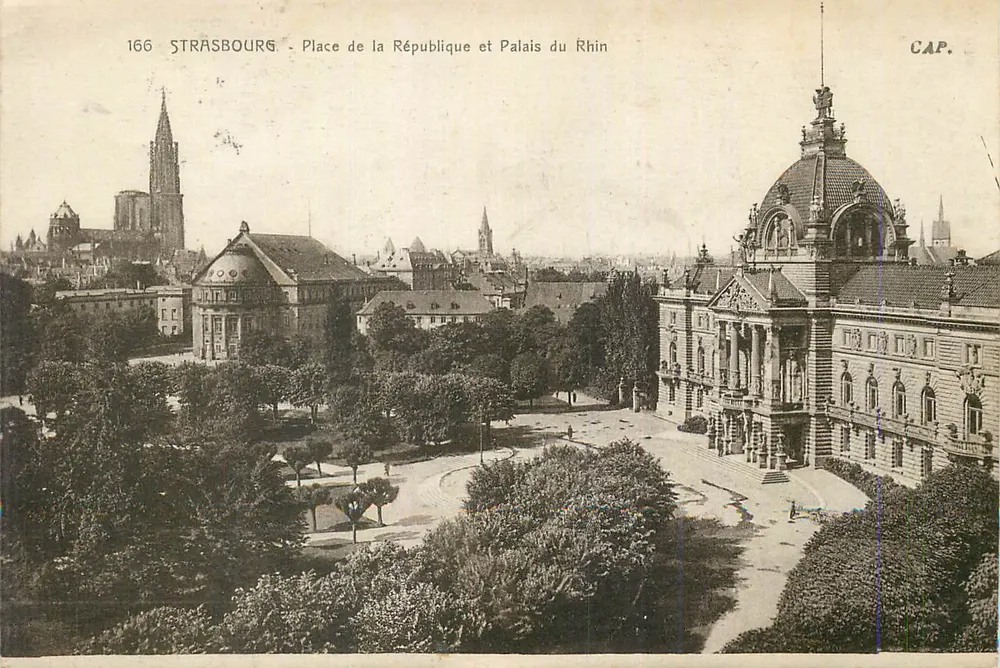 Straßburg — Place de la République und Palais du Rhin — CAP. Nr. 166 - Vorderseite