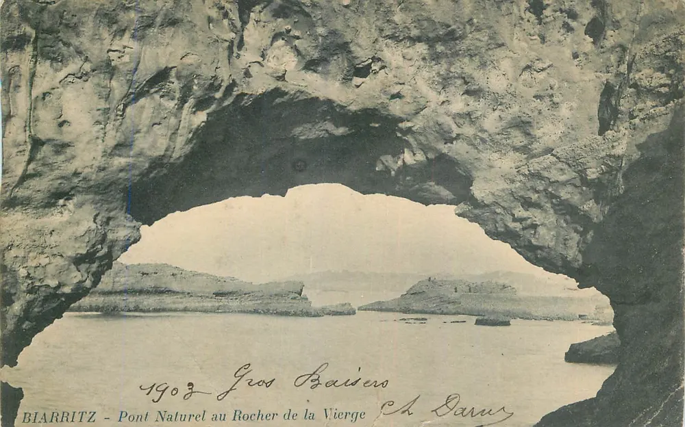 Biarritz - Pont Naturel au Rocher de la Vierge — éditeur P. A. Darus, n° 1903 - Vorderseite