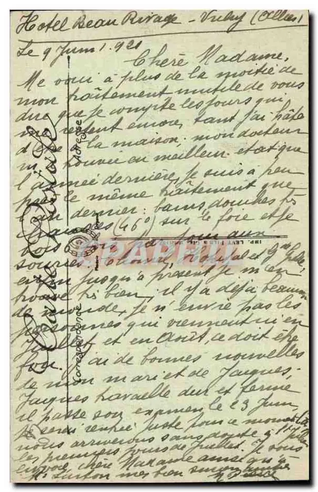 विची — अल्लियर के किनारे — LL. — संख्या 262 - पीछे
