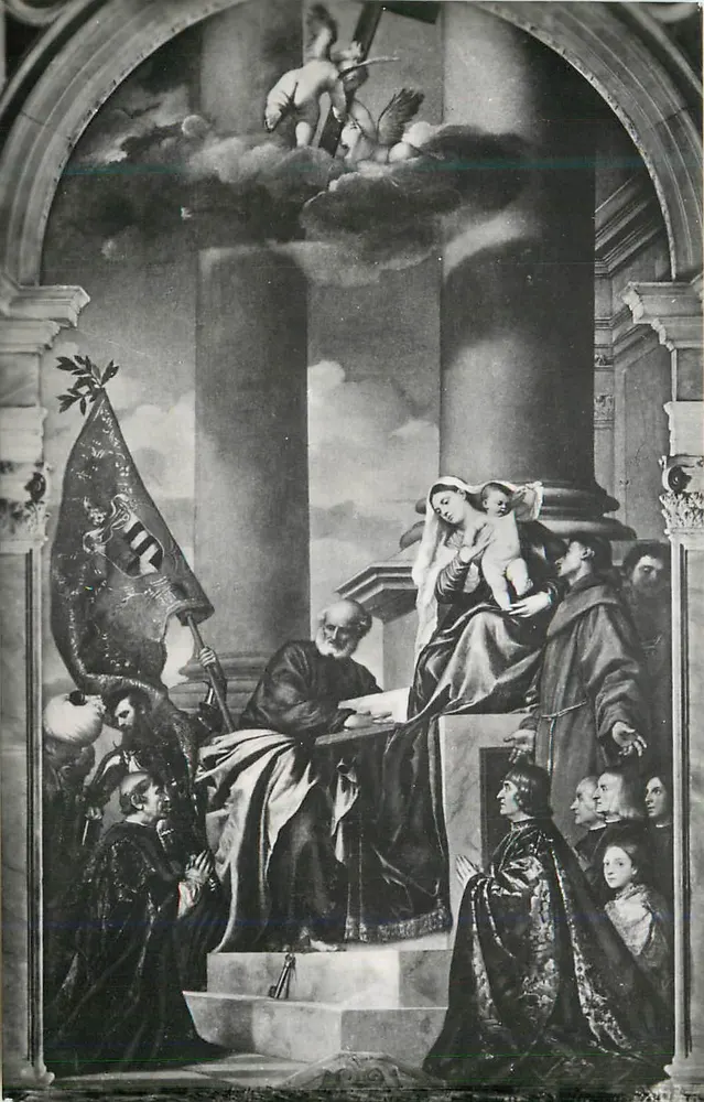Sainte Vierge à l'Enfant avec sainte famille — peinture religieuse — éditeur inconnu, n° de série non lisible - Recto