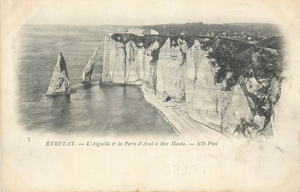 ÉTRETAT — Die Nadel und das untere Tor bei Flut — ND Pbot - Vorderseite