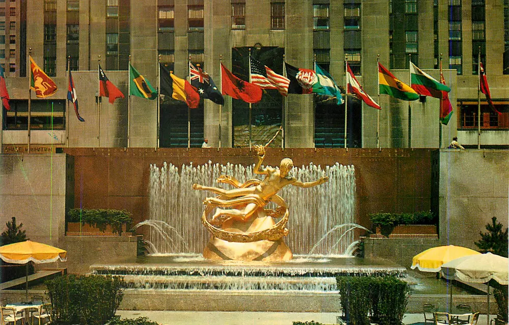 Fontaine de la Liberté — Rockefeller Center — New York — Verlag nicht sichtbar - Vorderseite
