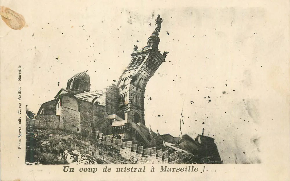 Statue of the Mistral in Marseille — A Mistral Wind in Marseille!... — Photo Bourse, publisher 22, Pavillon Street, Marseille - Front