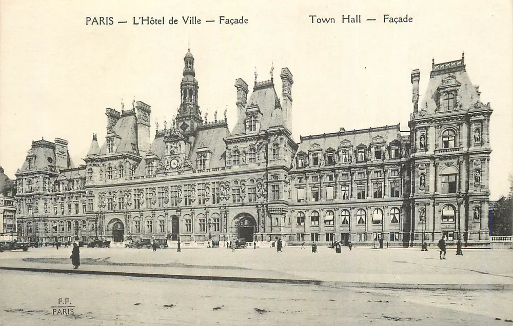PARIS — O Hotel de Ville — Fachada — F.F. PARIS - Frente