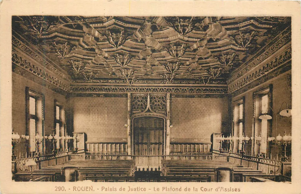 Rouen - Palais de Justice - Le Plafond de la Cour d'Assises - Recto