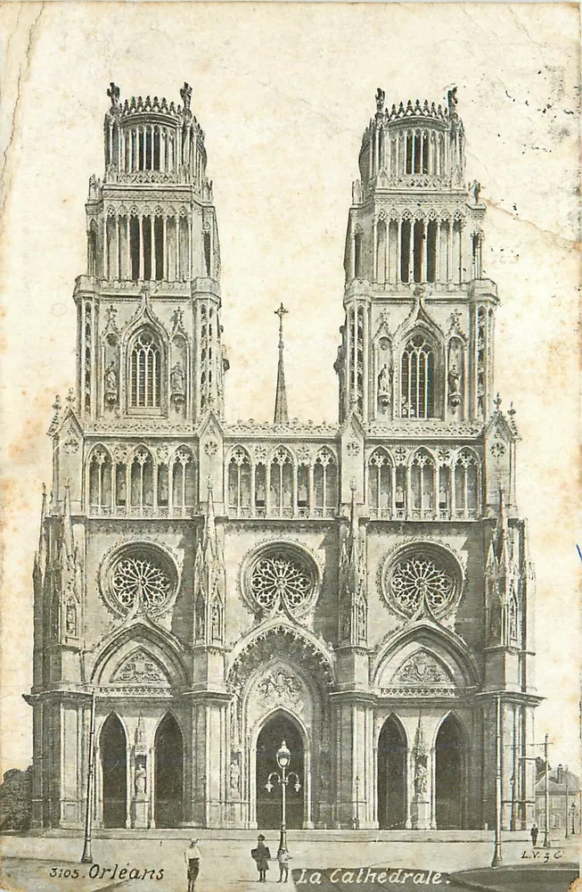 Orléans — A Catedral — L.V.3.C. n°3105 - Frente