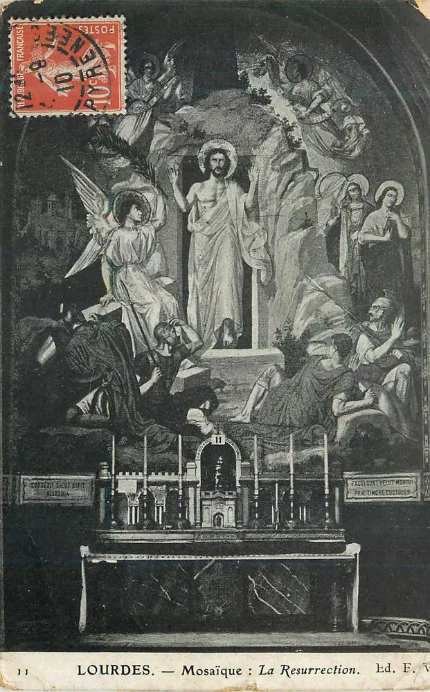 LOURDES — Mosaico: A Ressurreição. — Ld. F. V. - Frente