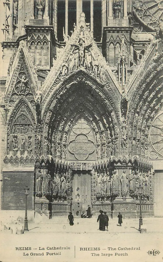 Reims — La Cathédrale — Le Grand Portail - Recto