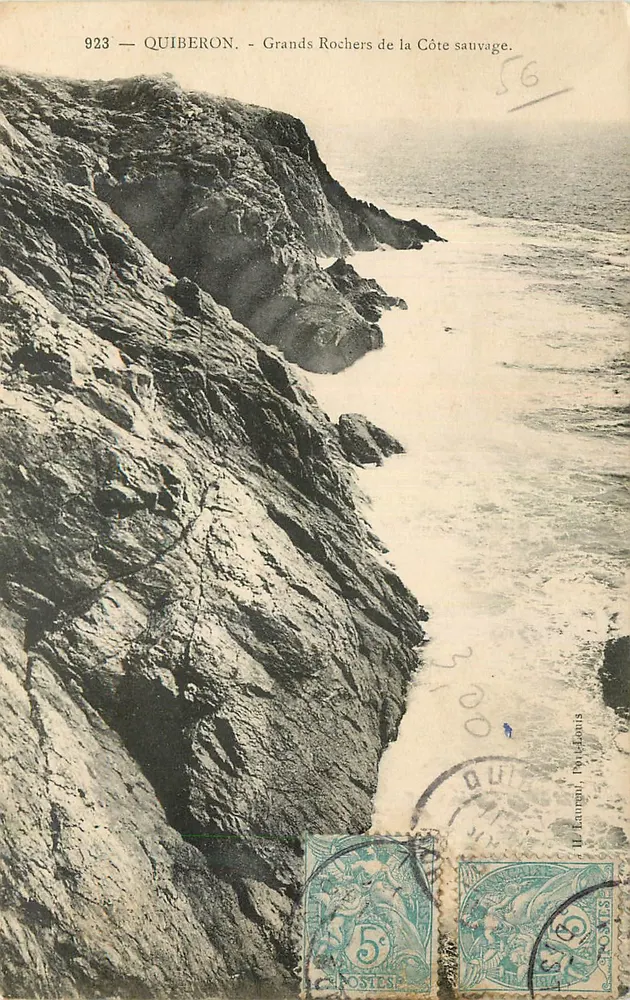 Quiberon - Grands Rochers de la Côte sauvage — Il Laurens, Paris-Louis, n°923 - Recto