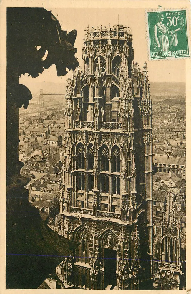 Ansicht der Kathedrale von Reims — Verlag nicht sichtbar - Vorderseite