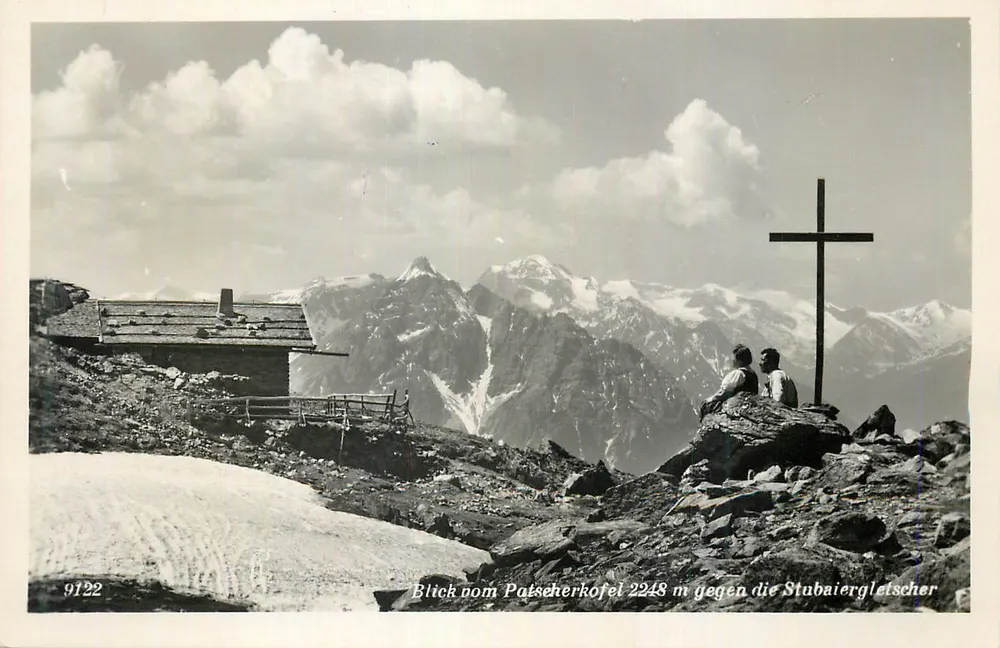 Vue du Patscherkofel 2248 m face aux Stubaiergletscher — éditeur inconnu, n° 9122 - Recto
