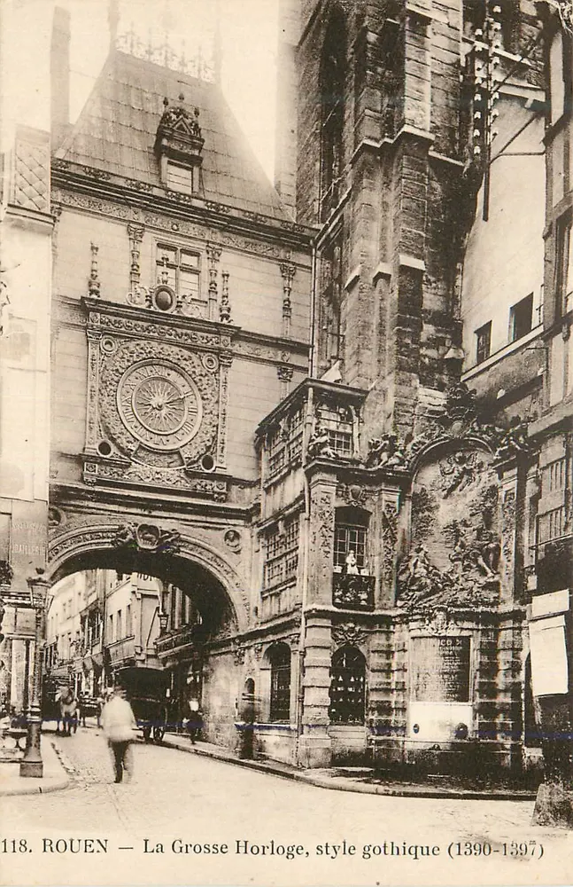ROUEN — La Grosse Horloge, style gothique (1390-1397) - Recto