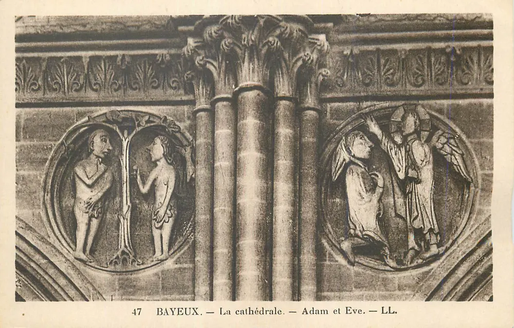 Bayeux — La cathédrale — Adam et Ève — LL. - Recto