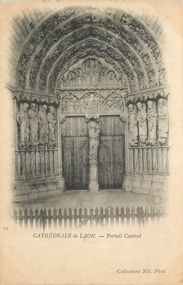 Catedral de Laon — Portal Central — Collections ND. Fot. n°17 - Frente