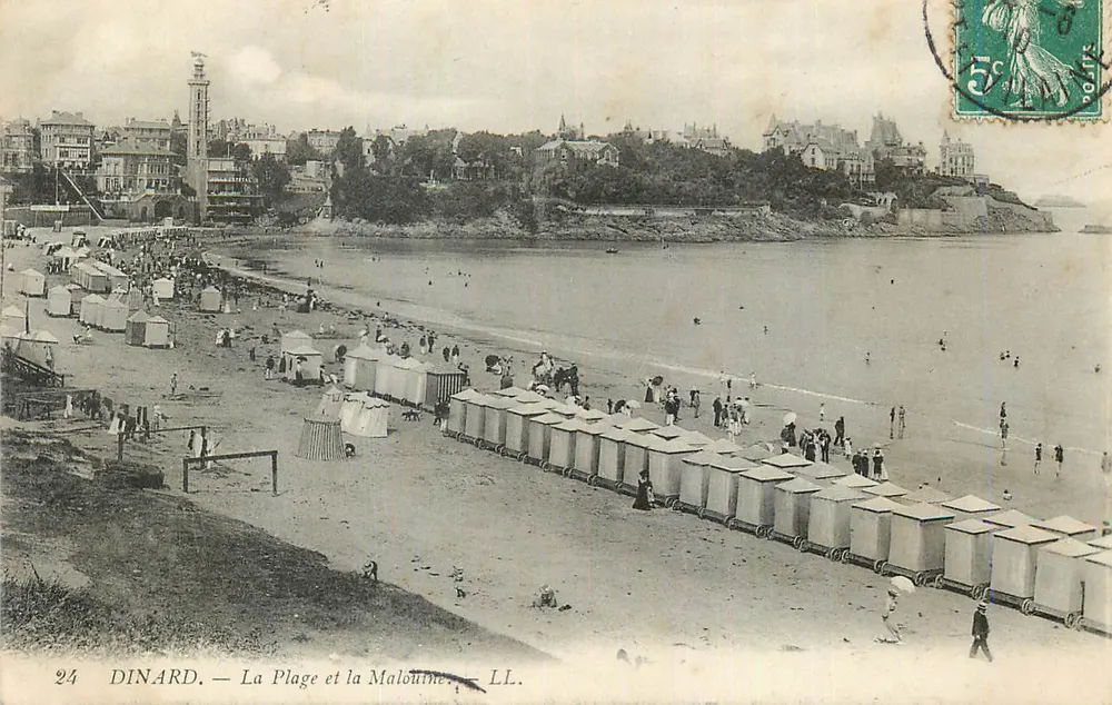 Dinard — A Praia e a Malouine — LL. - Frente