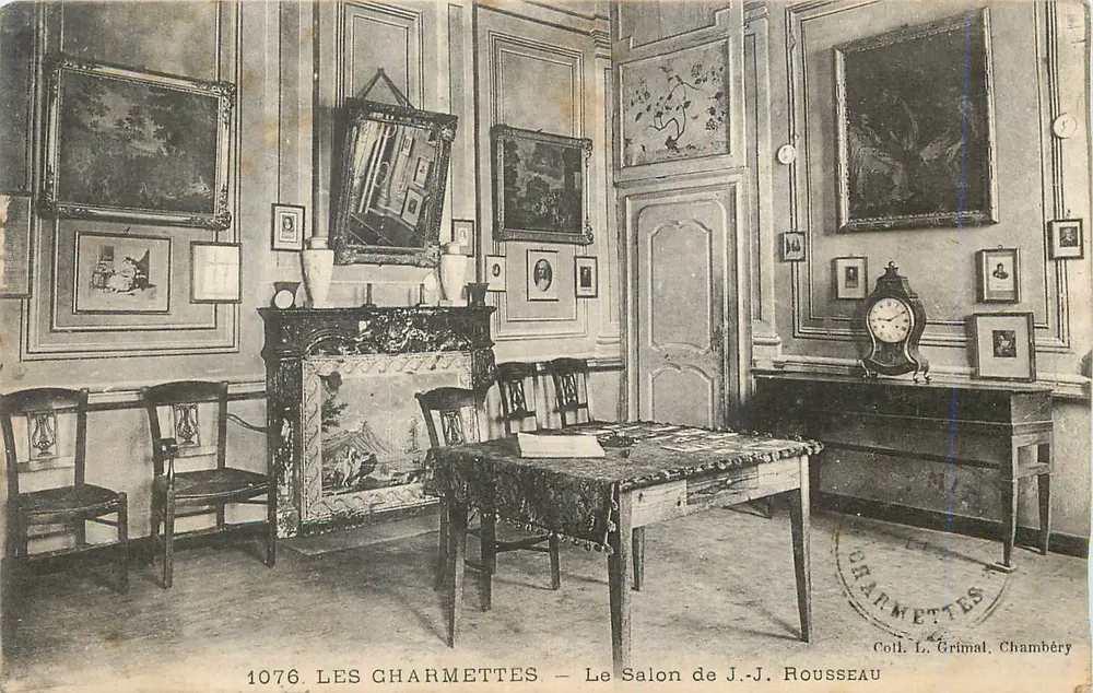 Les Charmettes — Le Salon de J.-J. Rousseau — Coll. L. Grimal, Chambéry - Recto