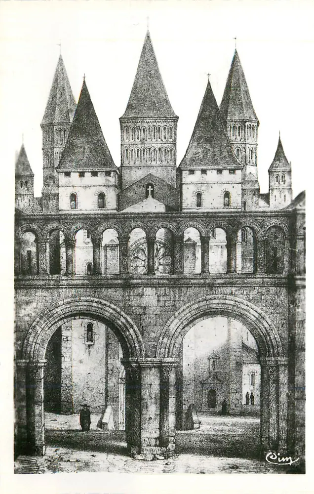 Türe der Abtei Saint-Martin — Zeichnung — Sim - Vorderseite