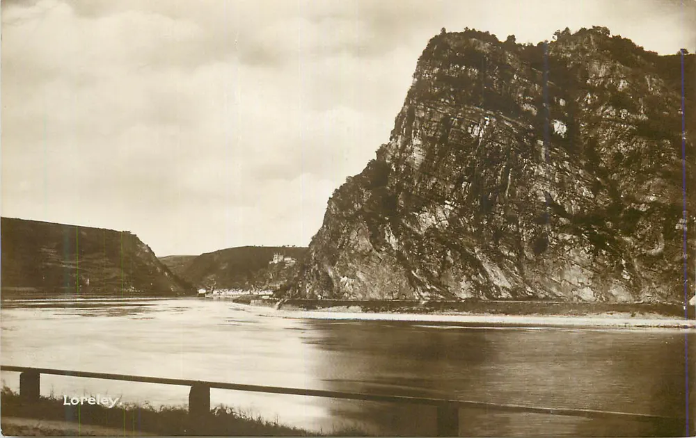 Loreley — wzniesiony kamień nad rzeką Rhin — wydawca nieznany - Awers