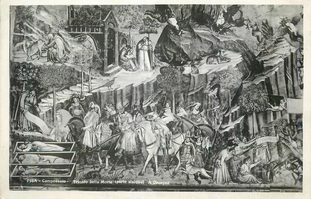 PISA – Camposanto – Triunfo da Morte (parte esquerda) – A Orcagna - Frente