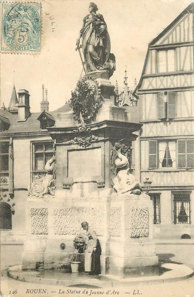 Rouen — A Estátua de Joana d'Arc — LL. — n° 146 - Frente