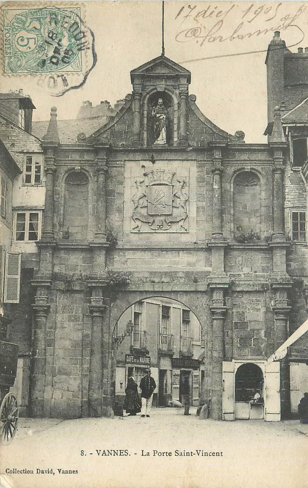 VANNES - A Porta Saint-Vincent — Coleção David, Vannes - Frente
