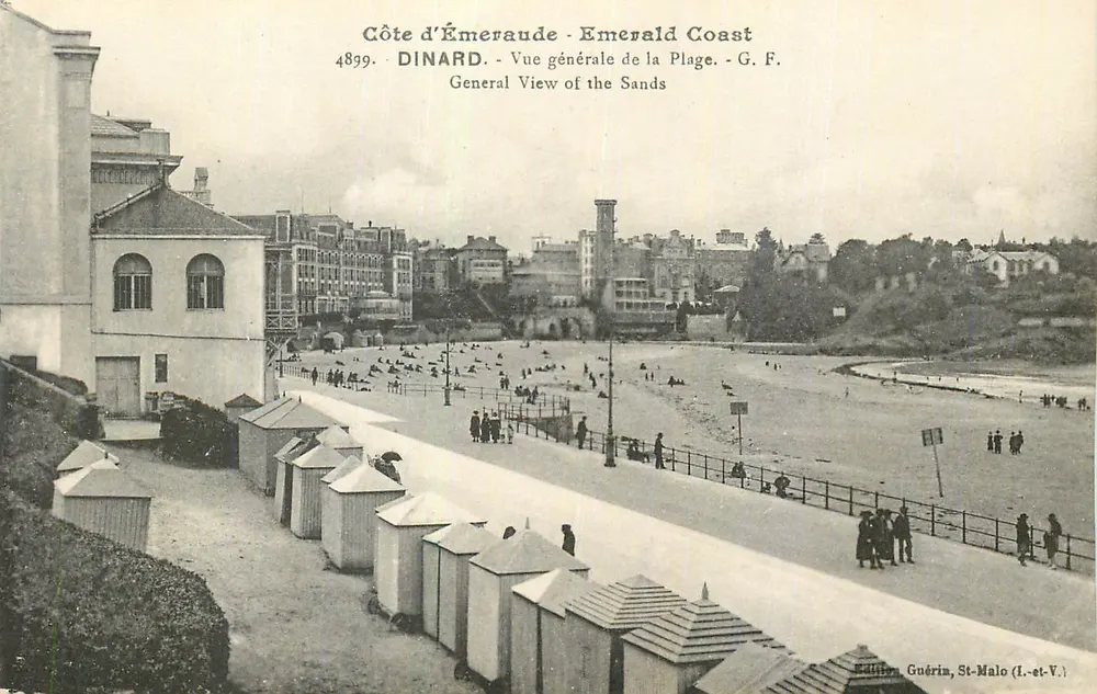 Dinard - Vue générale de la Plage - G. F. - Édition Guérin, St-Malo (L.-et-V.) - Recto