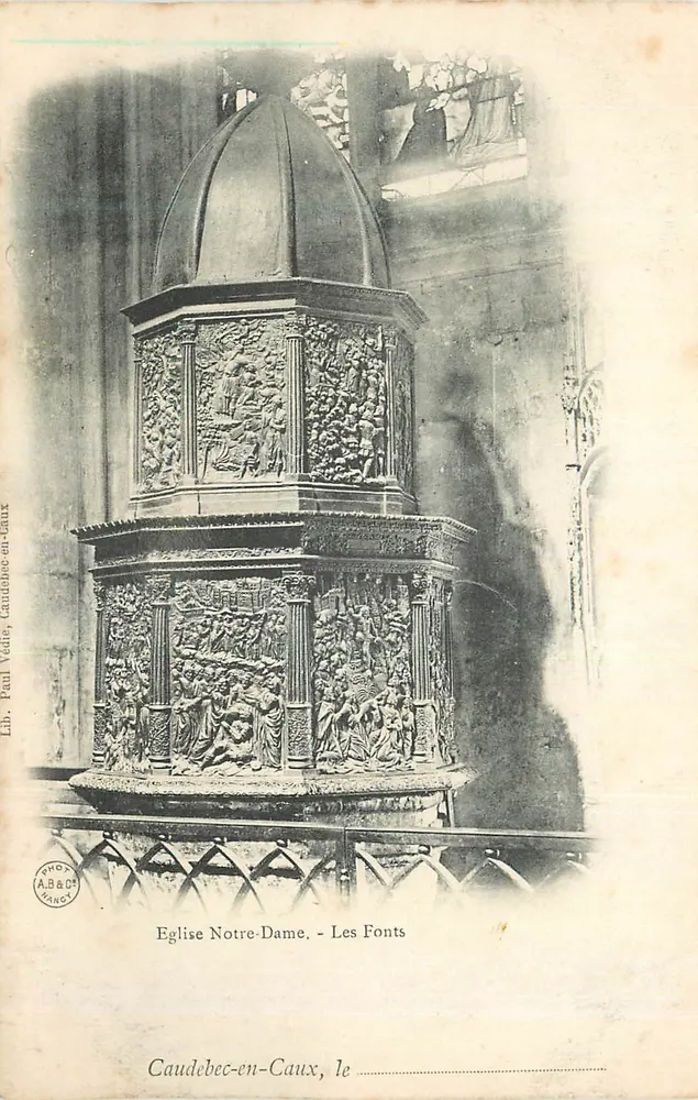 Église Notre-Dame - Les Fonts - Caudebec-en-Caux - Recto