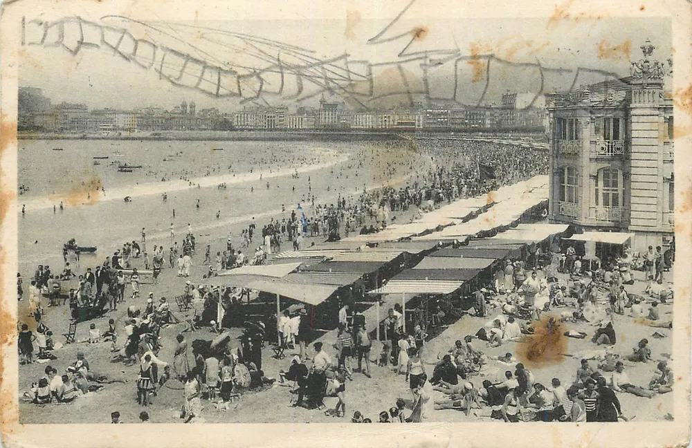 Praia de Biarritz — vista animada — editor não identificável - Frente