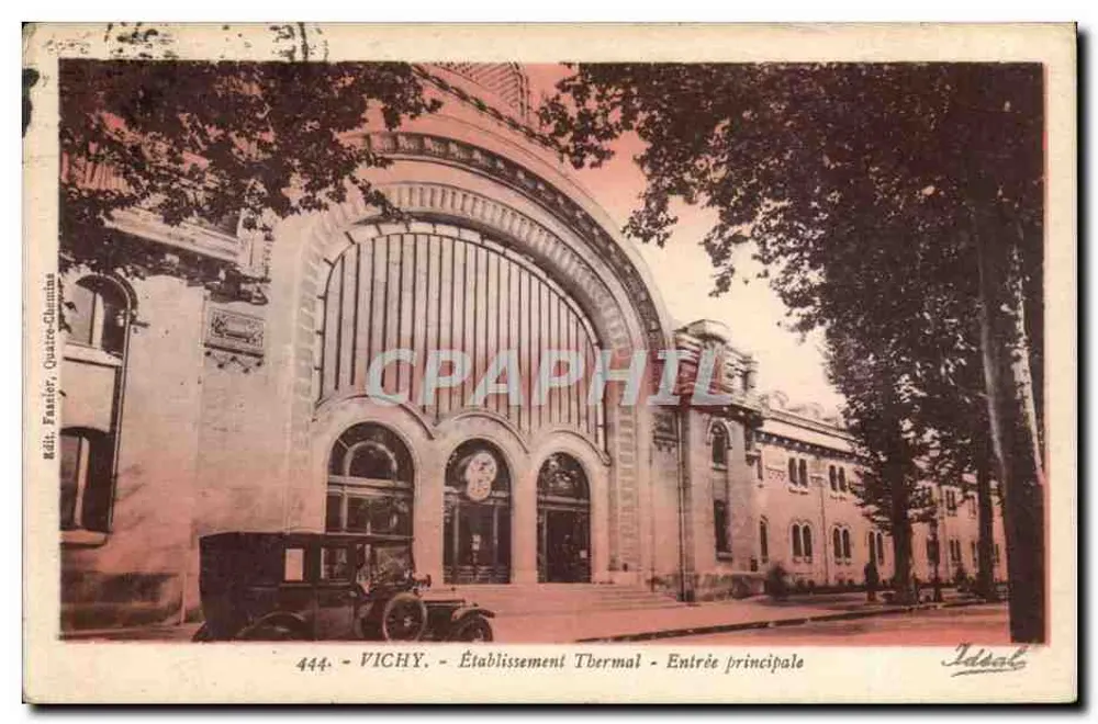Vichy — Établissement Thermal — Entrée principale — Éd. Fassier, Quatre-Chemin - Recto