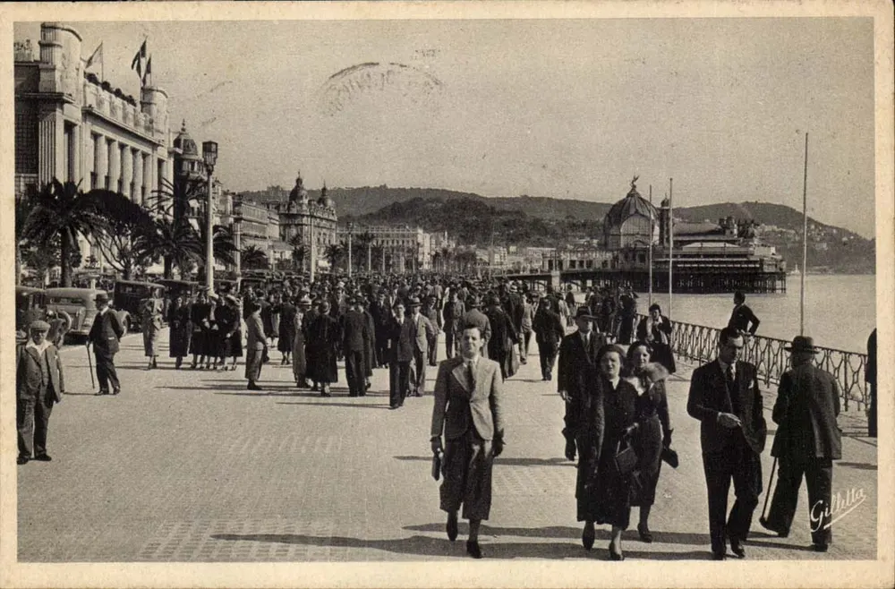 Passeio dos Ingleses — Nice — editor Gilletta, série 14 - Frente