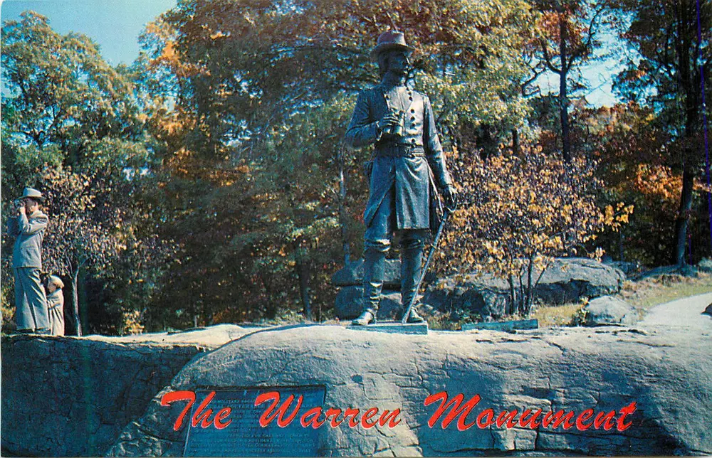 El Monumento de Warren — estatua de un general en uniforme — editor no visible - Anverso