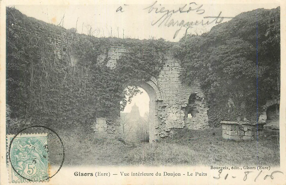 Gisors (Eure) — Vista interna do Donjon - O Poço — Bourgeix, editor, Gisors (Eure) - Frente